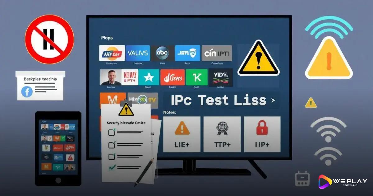 Cuidados ao utilizar listas de teste IPTV