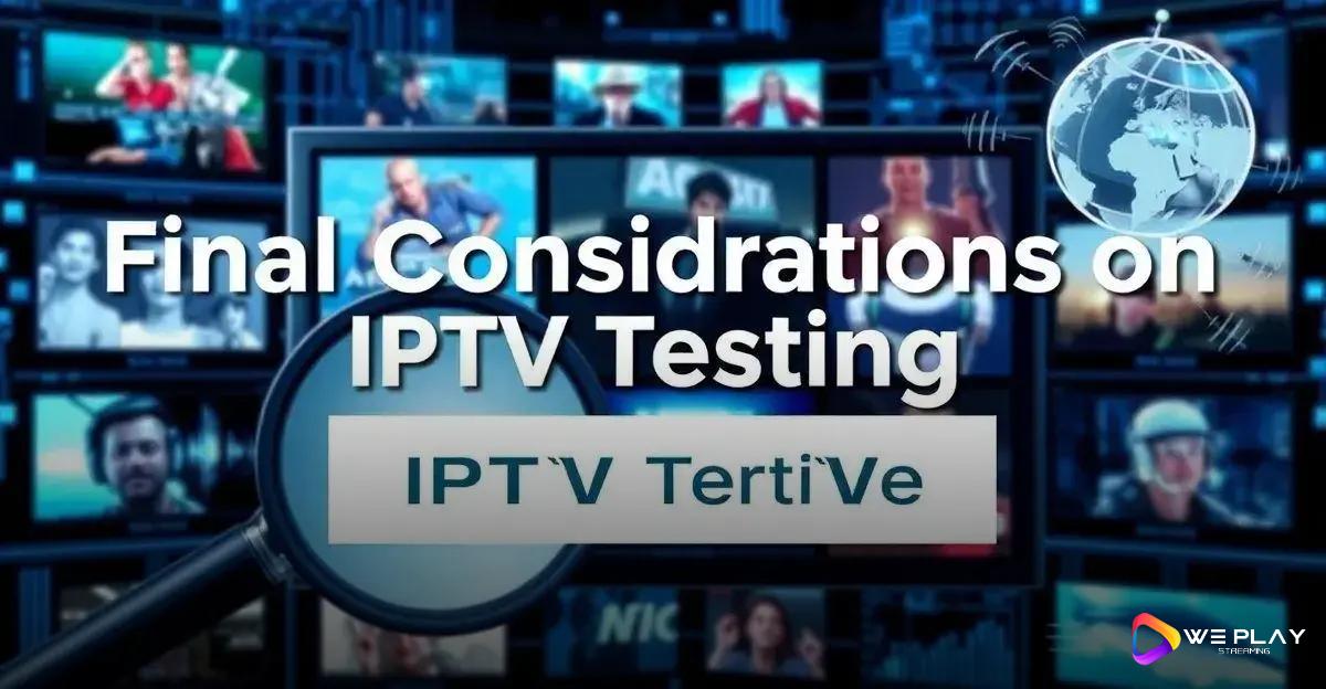 Considerações finais sobre testes de IPTV